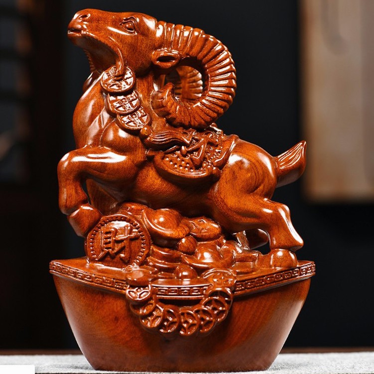 清代・木彫り 收藏 【花梨木 瑞獸 麒麟 官箱 多寶箱 聚財富 天祿