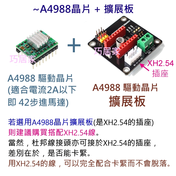A4988 42步進馬達 驅動晶片、4988/8825步進馬達 驅動模塊 擴展板