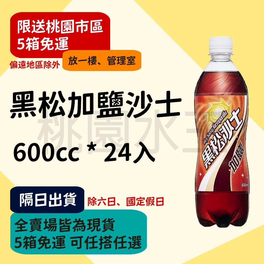 黑松加鹽沙士 600ml 24入 【桃園水王 限配送桃園】 | 蝦皮購物