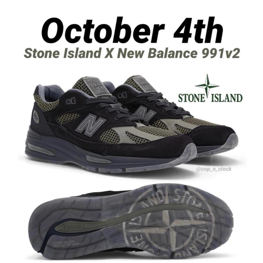 新品限時折扣⏳STONE ISLANDxNew Balance NB 991 石頭島 新款黑橄欖綠 韓版 U991SD2