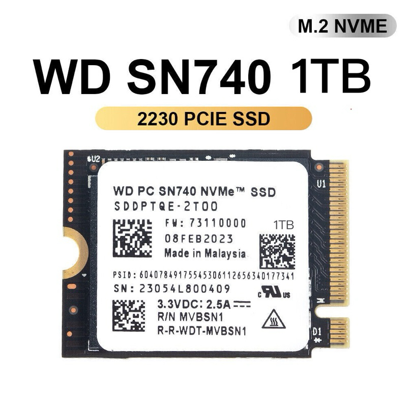 SteamDeck用 WD SN740 新品 2230 1TB OSインスト代行 新品現貨供應WD SN740 2230 SSD 1TB/2TB PCIe 4.0x4 STEAM DECK容量