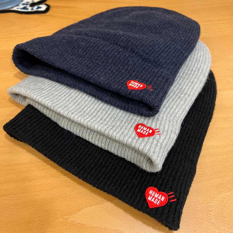 HUMAN MADE BIG BEANIE 愛心刺繡毛帽| 蝦皮購物