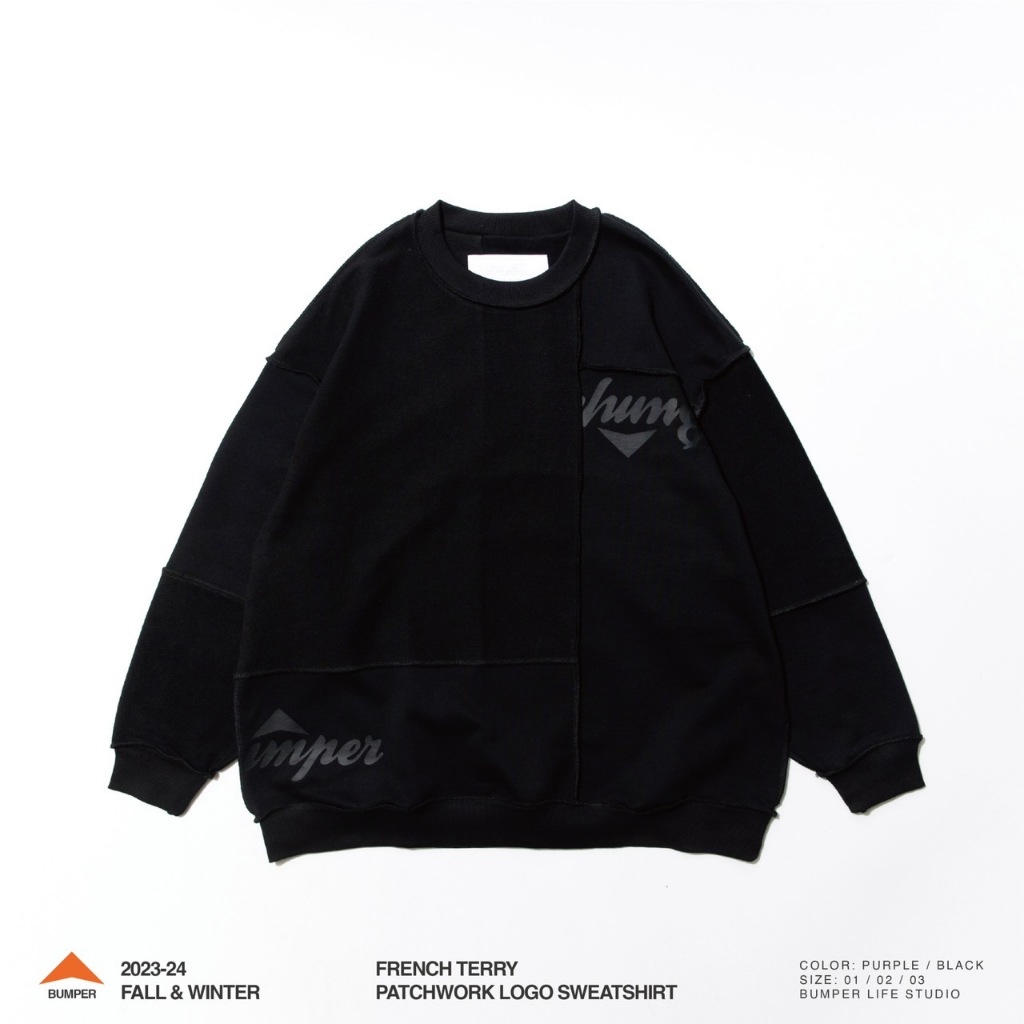 【P.COAST LAB】BUMPER® 2023-24AW 反毛圈大學TEE (黑色款) | 蝦皮購物