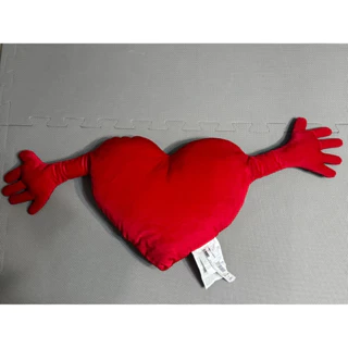 【全新】宜家宜居 IKEA 愛心抱枕 靠枕 靠墊 FAMNIG HJÄRTA 紅色 布偶 娃娃
