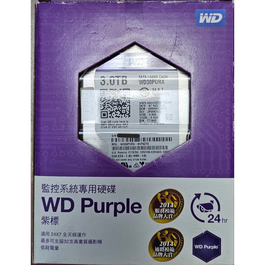 WD 3TB 監視器紫標硬碟 WD30PURX/ 4TB WD40PURX WD40PURZ | 蝦皮購物
