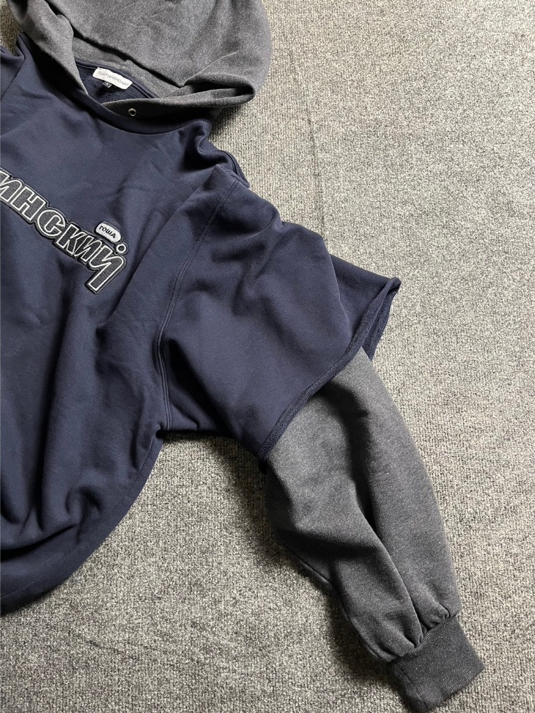 TACKSTHGOOD Gosha Rubchinskiy Double Layer Hoodie T