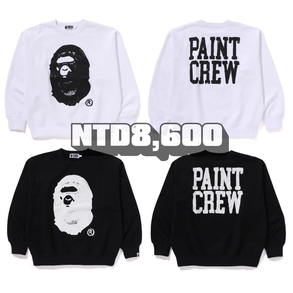 預購全新3月16號BAPE X JOSHUA VIDES APE HEAD CREWNECK 衛衣