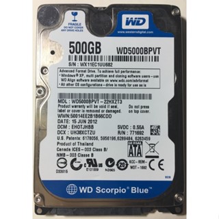 二手良品 WD 威騰 藍標 500G 2.5吋 SATA硬碟 WD5000BPVT-22HXZT3 | 蝦皮購物