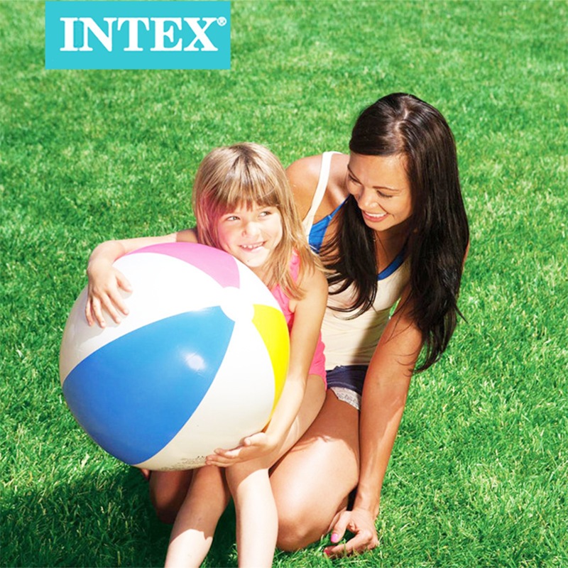 INTEX 原廠基本款 59020彩色沙灘球 玩水游泳戲水 水上活動 戶外遊玩 大人小孩都可以用(免費檢修 瑕疵換新品) | 蝦皮購物