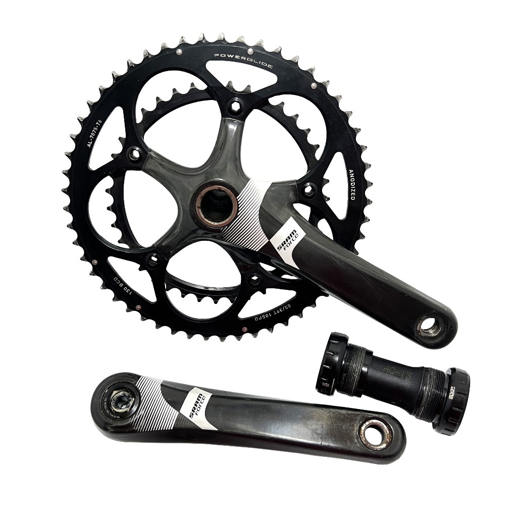 Guarnitura SRAM Force Carbonio 10V 53/39T 170mm &ndash; Con Movimento Centrale, Nuova (Open Box)