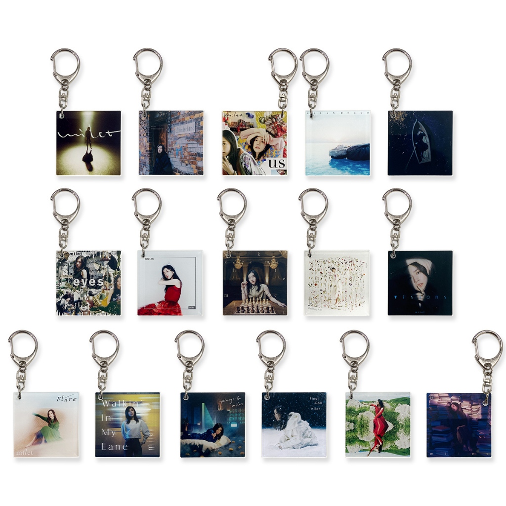 Amazon.co.jp: GREEN LIGHTS milet C D Cover Key Chain キー