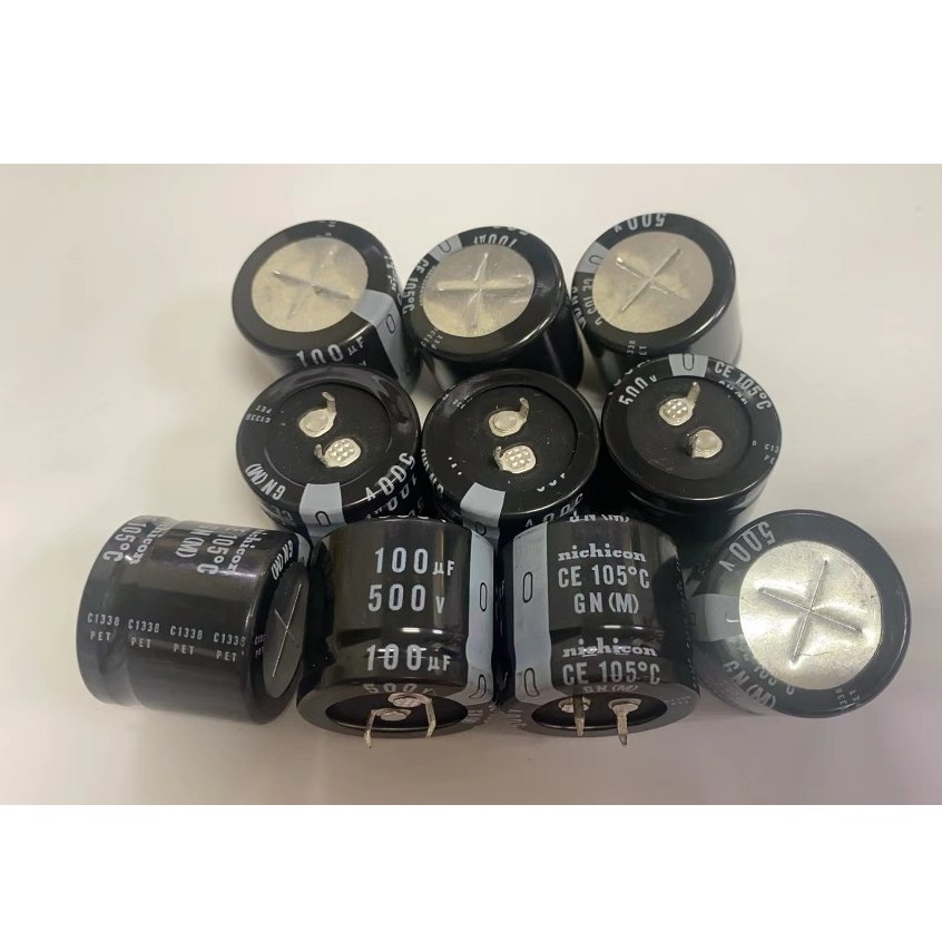 日本製 NICHICON 100uF/500V 尺寸 30*26mm 鋁質電解電容 牛角(SNAP)電容 | 蝦皮購物