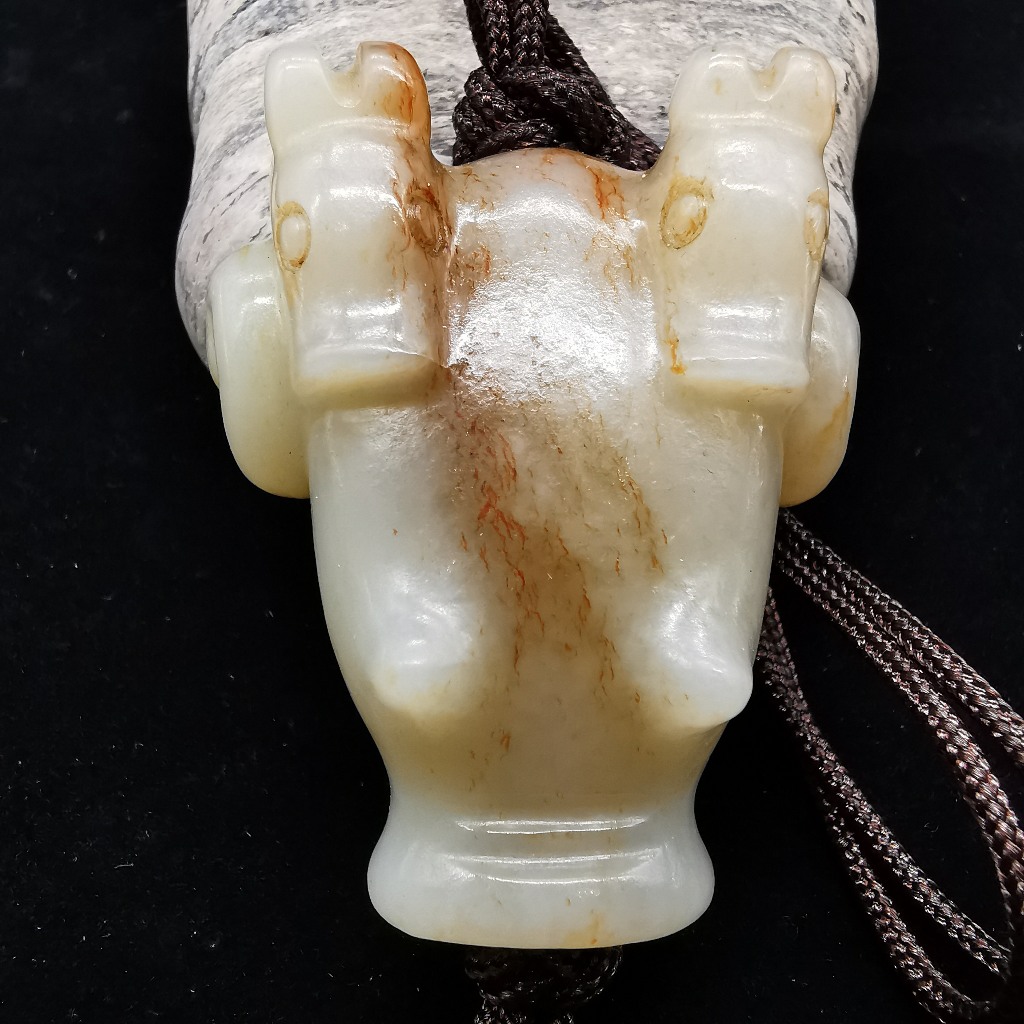 【漢雅古美術】 和闐白玉龍角羊頭 和闐白玉 和闐玉 白玉 玉石 龍角 羊頭 古董 | 蝦皮購物