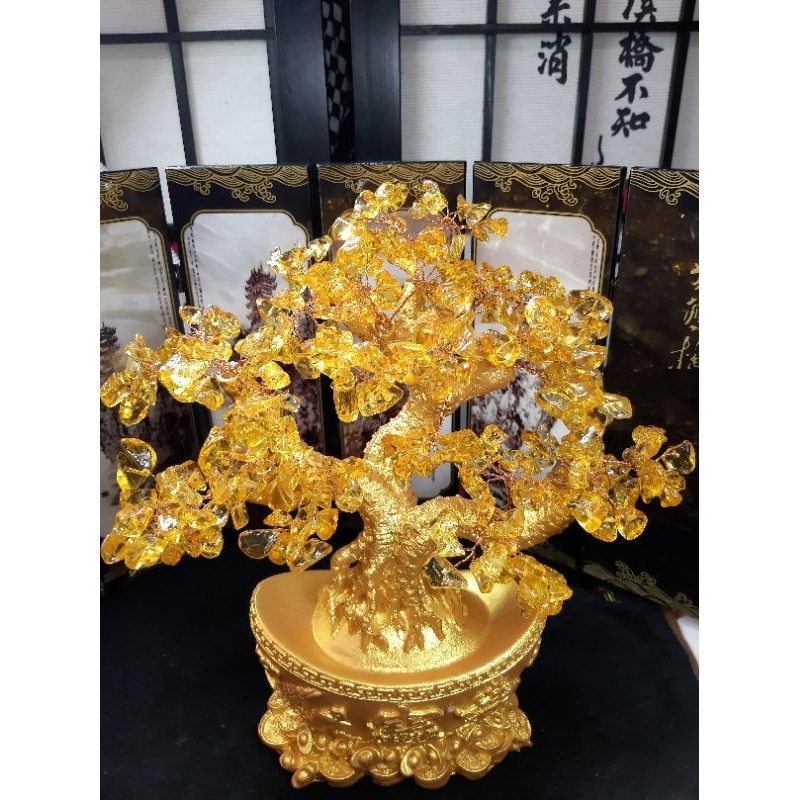 黃水晶元寶招財發財樹1.8kg 招財進寶【吉祥水晶專賣店】
