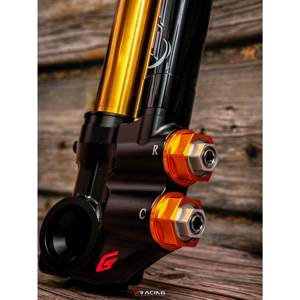 【炫富精品】智杰 GJMS FS-X 頂級倒叉組 前避震器 含鋁合金專用三角台 | 蝦皮購物