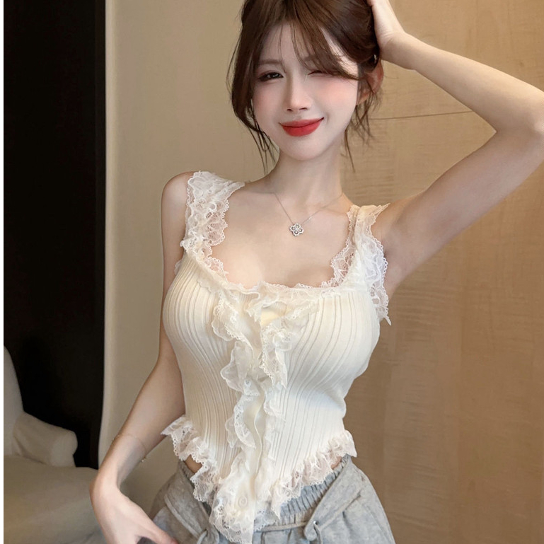 法式蕾絲背心搭短裙🌼 main image 0