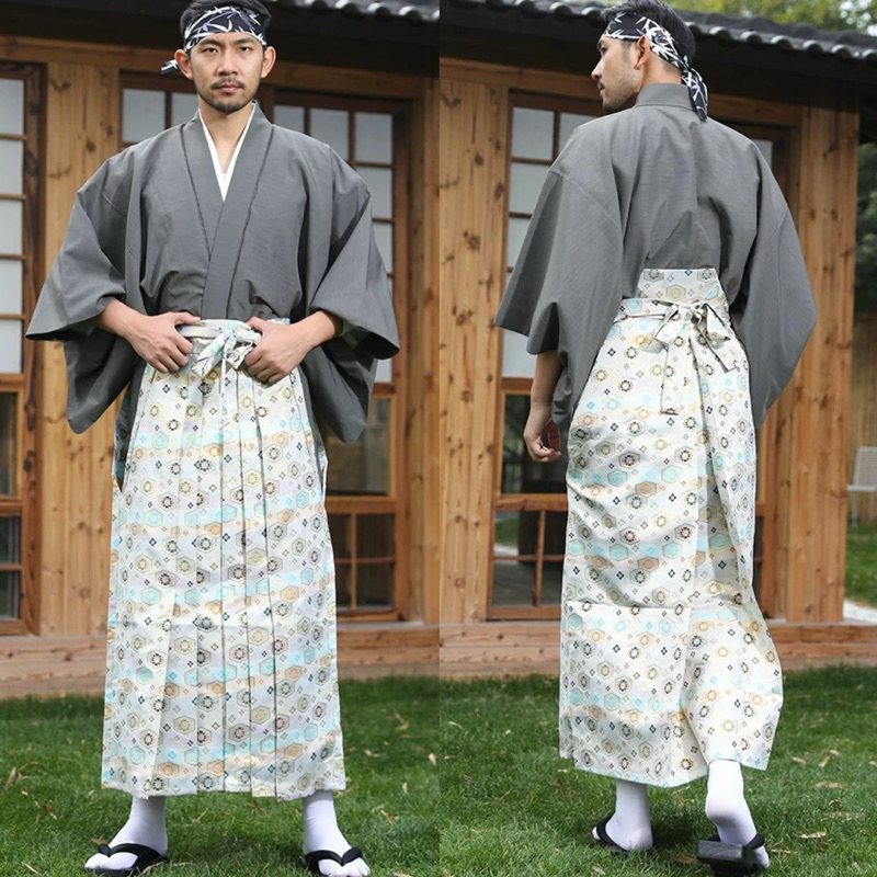 🇯🇵👘 12 傳統和服男士日本正裝武士服行燈袴男款劇本殺服飾袴套裝演出服 | 蝦皮購物