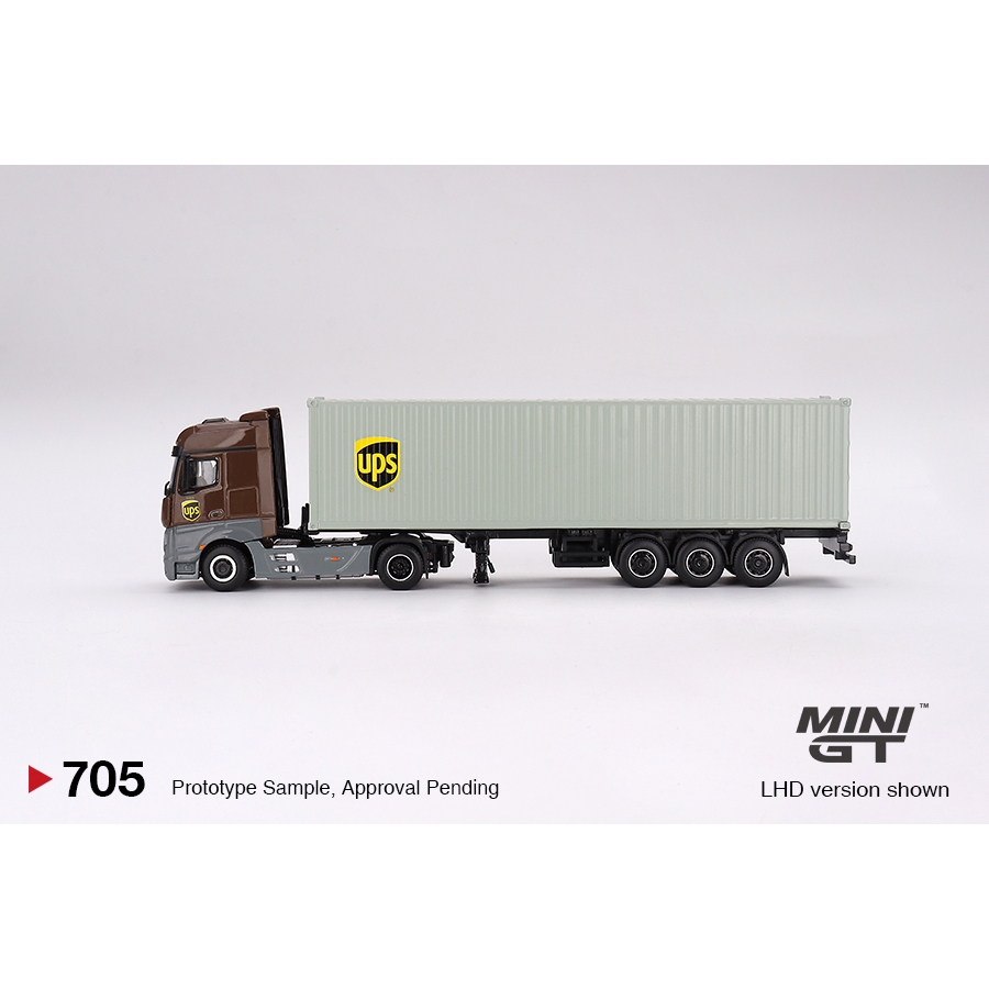 1/64 MINI GT 705 UPS 賓士拖車Actros 卡車貨櫃台灣優比速Mercedes