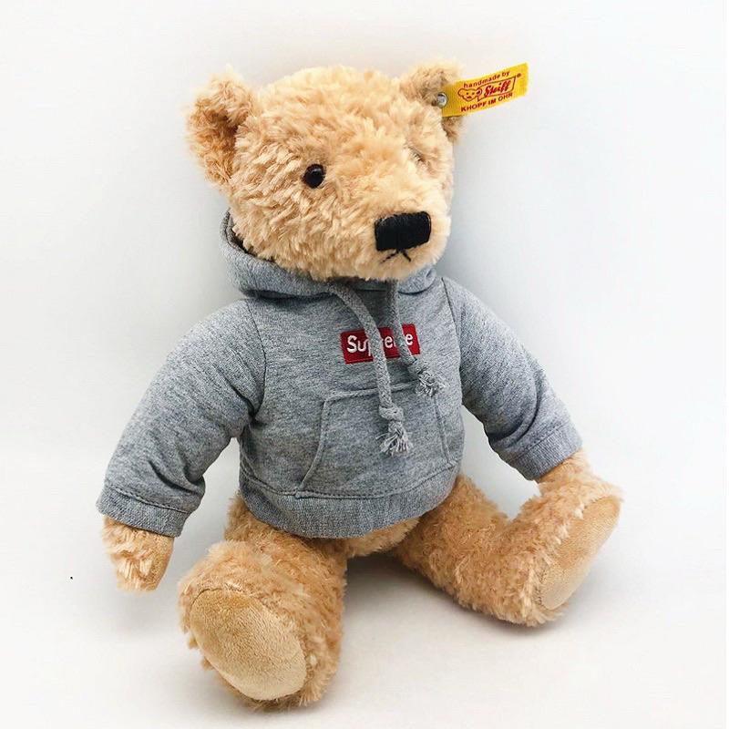 全新限量免運18FW Supreme x Steiff box logo泰迪熊娃娃玩偶公仔配件擺