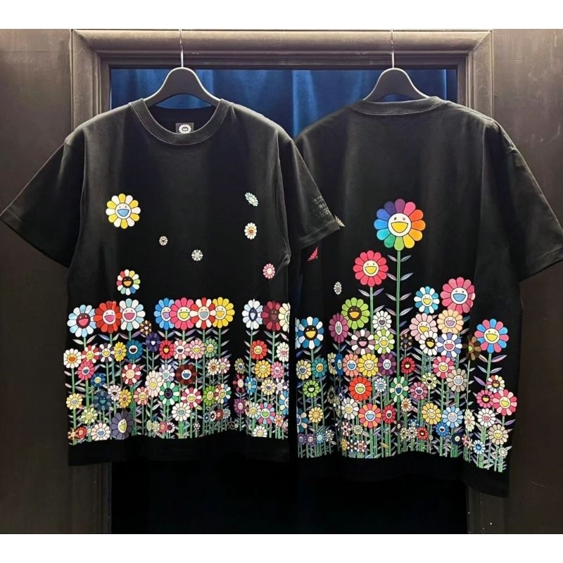 現貨🇯🇵日本村上隆京都美術館限定款太陽花黑色短袖| 蝦皮購物