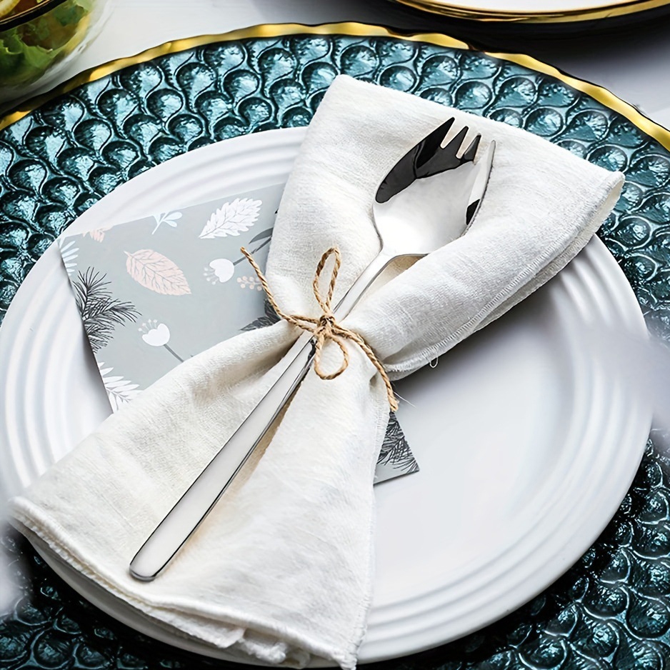 現貨 304 加厚款 二用叉勺 是叉也是勺 不鏽鋼 沙拉叉 勺叉一體 兩用叉勺 不鏽鋼 不鏽鋼叉子 沙拉叉 水果叉 叉勺 | 蝦皮購物