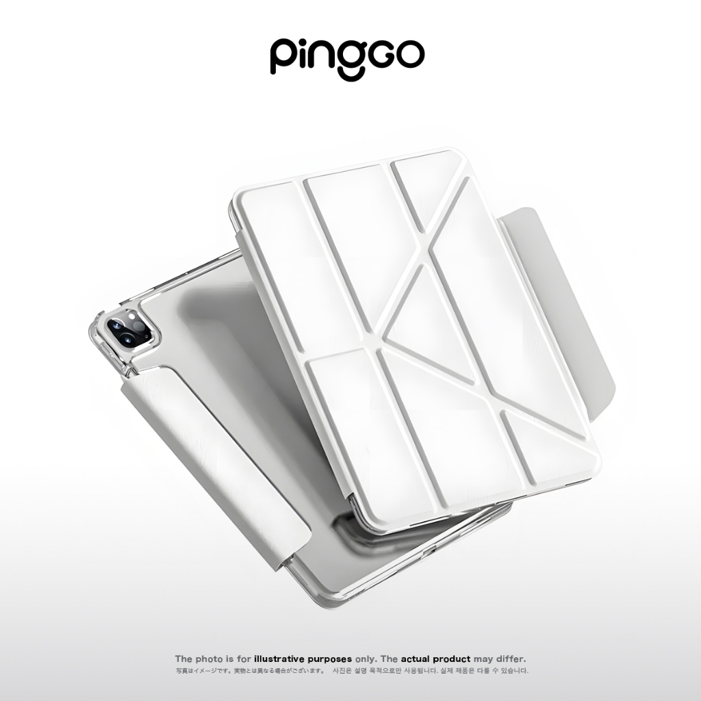 PingGO iPad保護殼 晶透系列 Y折 搭扣款 抗污面板 多角度 側邊裸空 保護套 防摔殼 適用 iPad系列 | 蝦皮購物