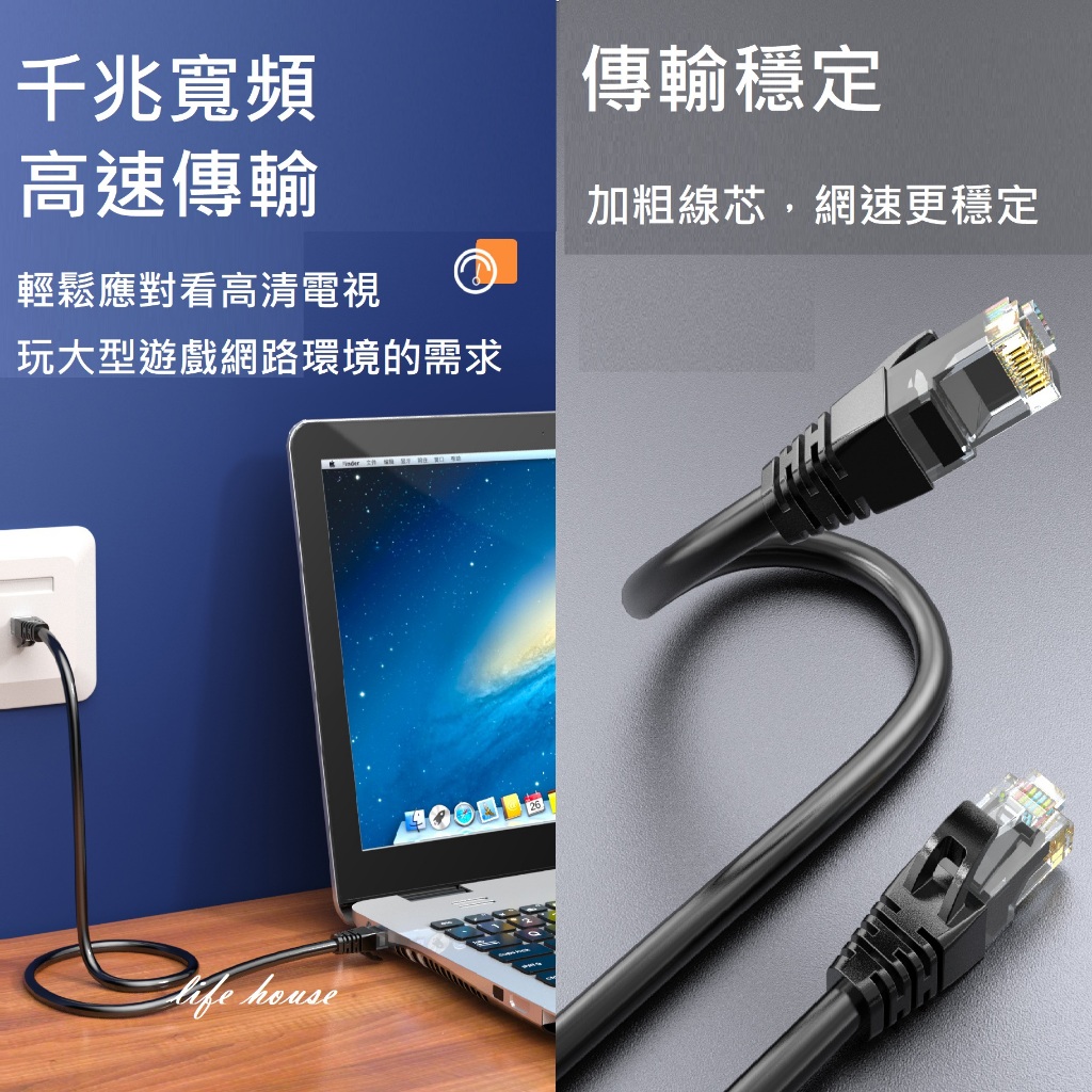 CAT.6網路線 RJ45 高速網路線 多種長度 適用ADSL 路由器網路線 交換機網路線 乙太網路路線 | 蝦皮購物