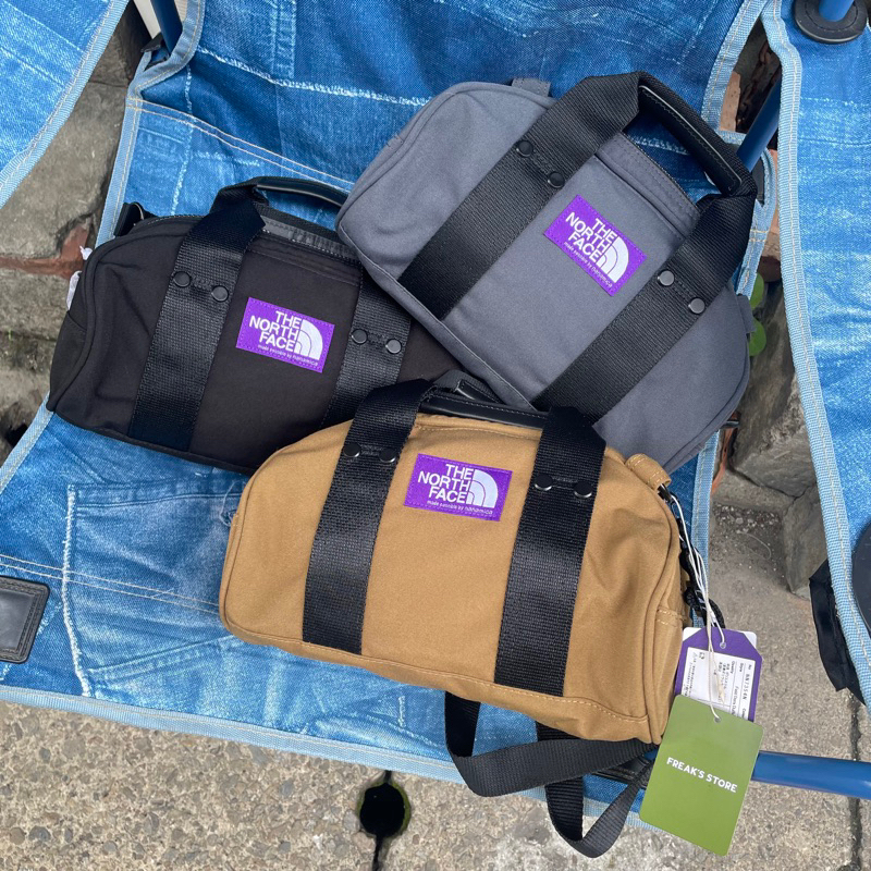 The north face purple hot sale label 3way duffle bag