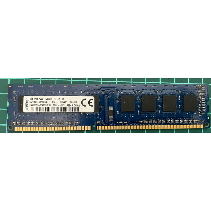 金士頓 Kingston DDR3 4G ACR16D3LU1KFG/4G 4GB 1Rx8 PC3L-12800U | 蝦皮購物