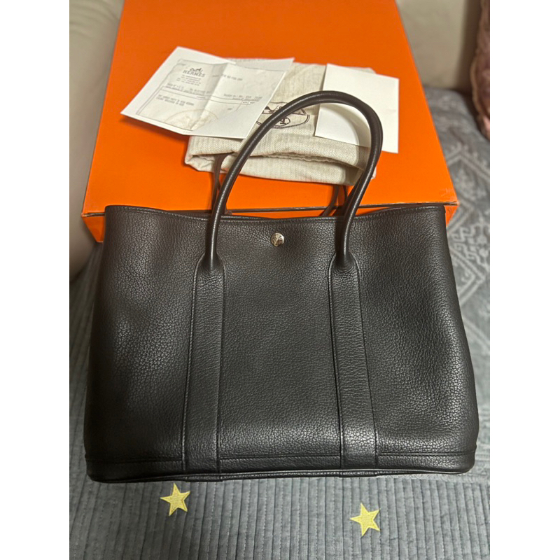 Hermes garden party 36 black new arrivals