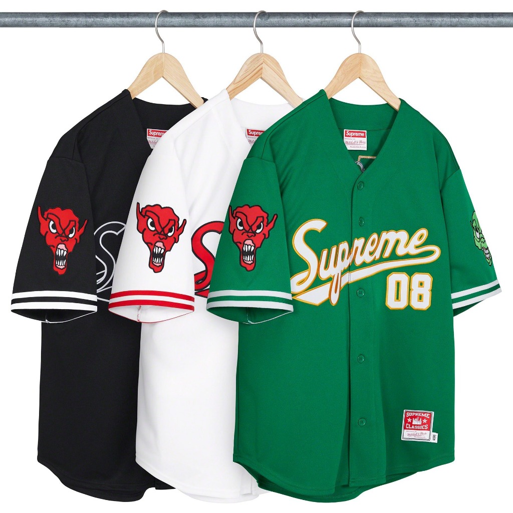 【紐約范特西】預購 Supreme Fw23 Mitchell And Ness Downtown Hell 棒球衣 蝦皮購物 0878