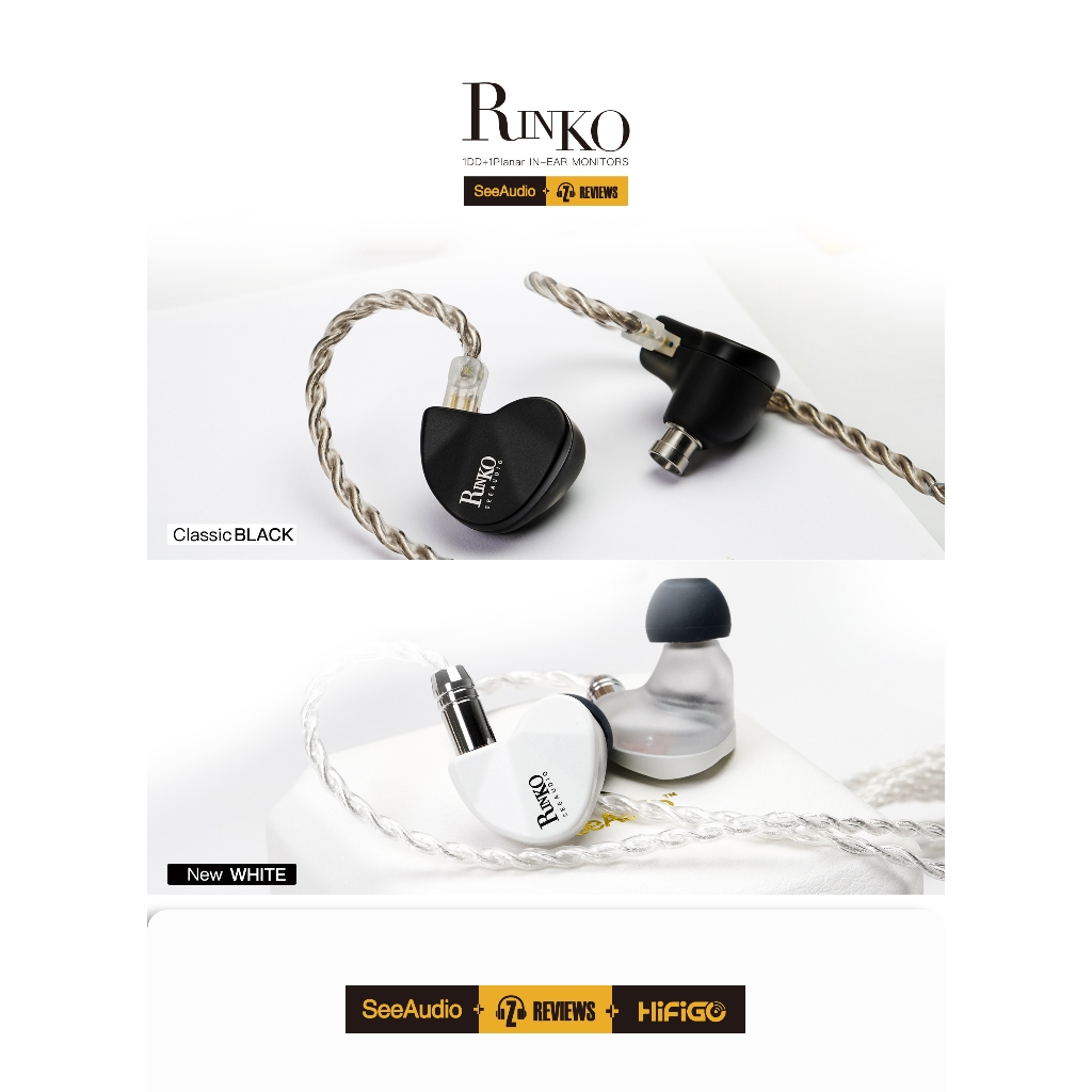 SeeAudio x Z Review Rinko 白色限定版一平板單體+一動圈混合