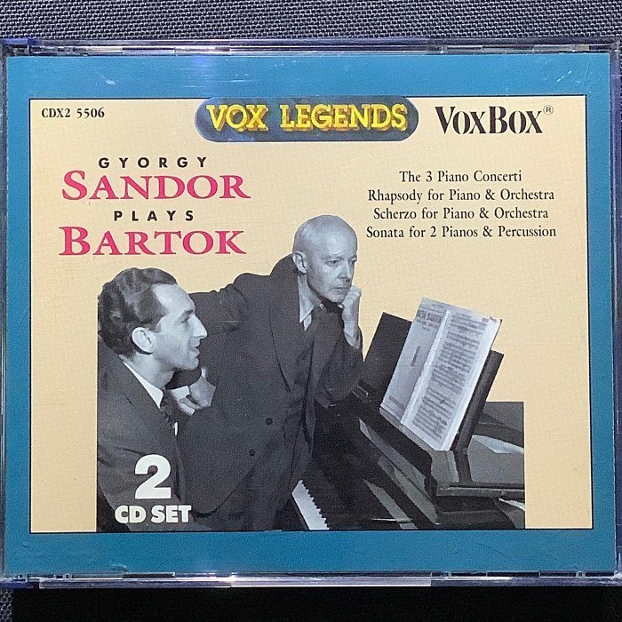 Sandor桑多爾/鋼琴 Bartok巴爾托克-鋼琴協奏曲全集/雙鋼琴奏鳴曲/鋼琴狂想協奏曲 舊版美國JVC版無ifpi | 蝦皮購物
