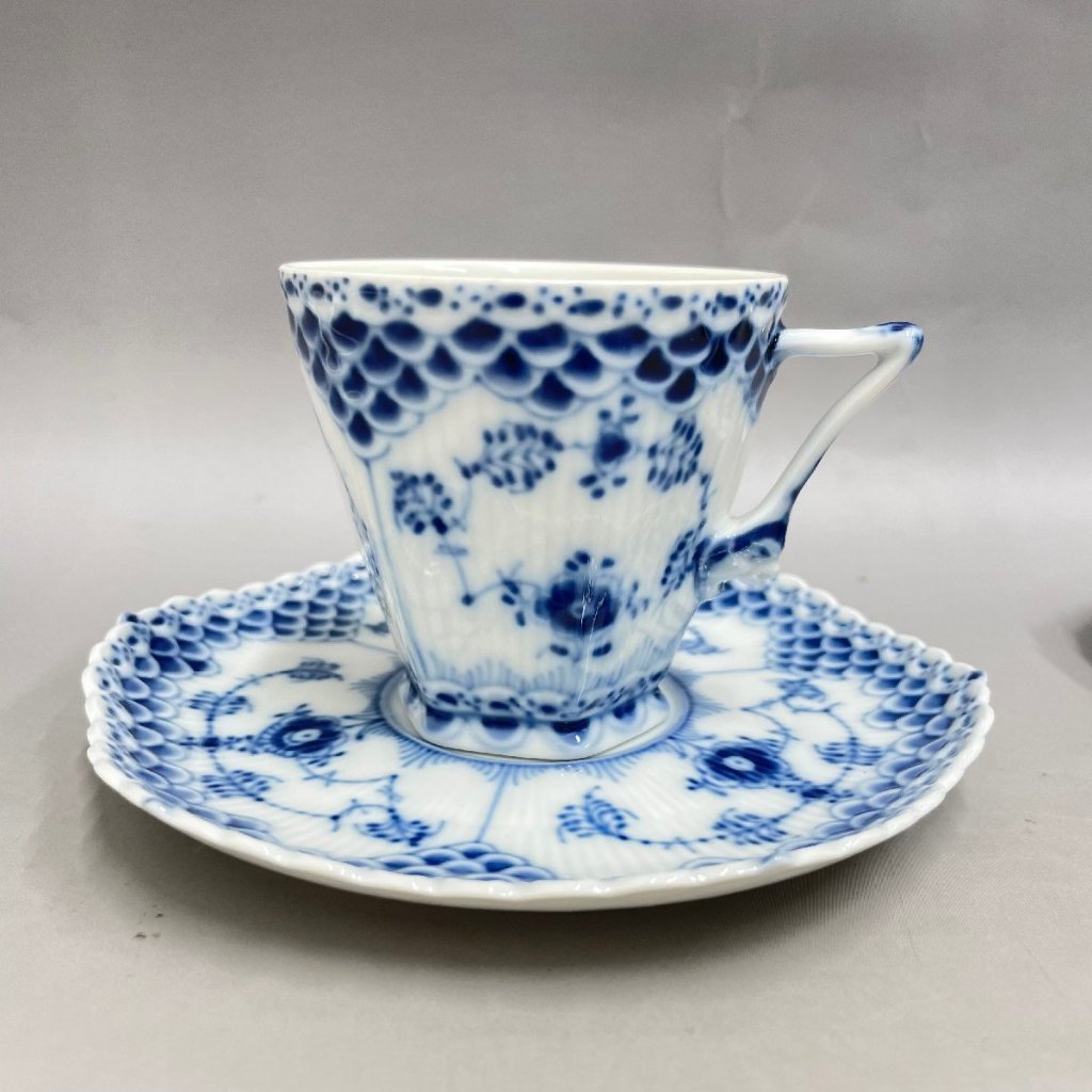 【最高等級#海神系列】哥本哈根 全花邊 ROYAL COPENHAGEN 海神 全花唐草 杯盤組 一杯一盤 | 蝦皮購物
