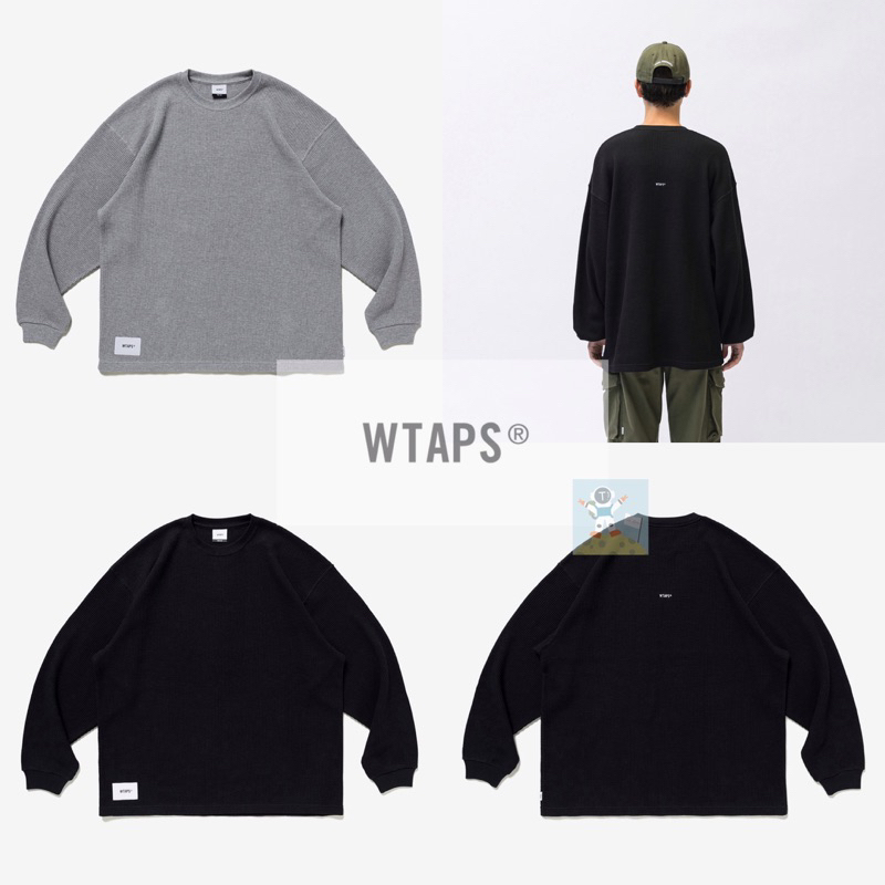 WTAPS 23AW WAFFLE 01 / LS / COTTON. SIGN 華夫格 長袖衛衣 套衫