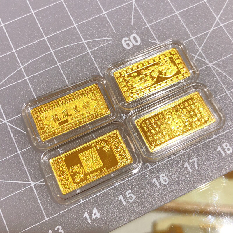 儒家珠寶純金999.9金條小金塊迷你金塊金塊小金豆第一桶金龍鳳呈祥福百