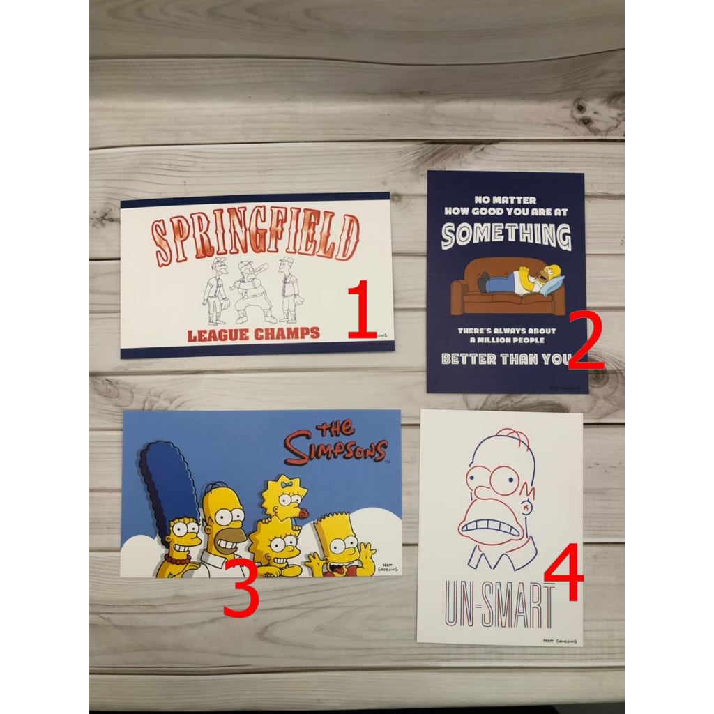 全新正版 The Simpsons 辛普森家庭 POSTCARD 明信片 / 荷馬 美枝 霸子 | 蝦皮購物