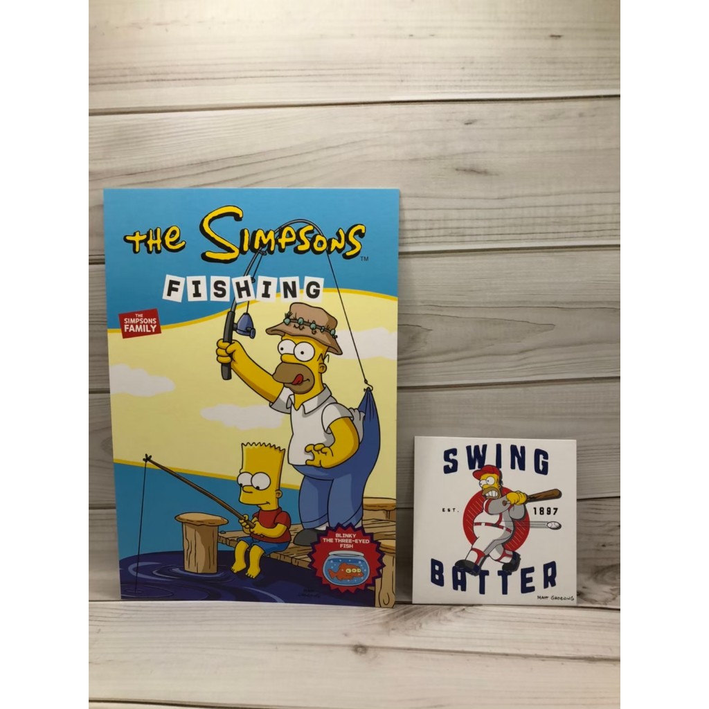 全新正版2入合售 The Simpsons 辛普森家庭 大小明信片 / POSTCARD 卡片 美式卡通 方型明信片 | 蝦皮購物