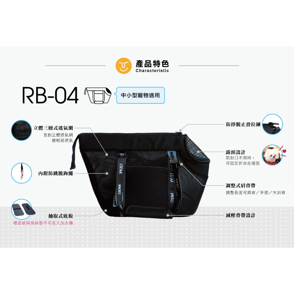 輕到像沒背！WILL RB-04 極輕超透氣寵物包：0.5kg 羽量級奇蹟、窄身機車友善，給毛孩隨時隨地的清爽移動空間