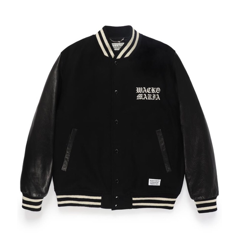 23AW WACKO MARIA LEATHER VARSITY JACKET -B- ( TYPE-2 ) 全新正品