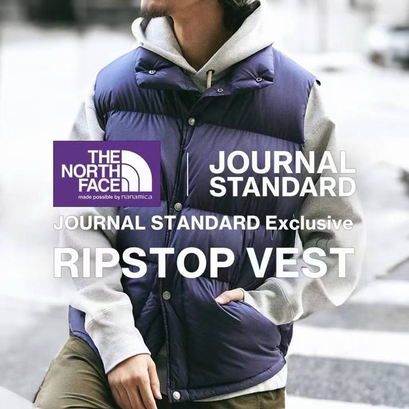 THE NORTH FACE TNF紫標x JS JOURNAL STANDARD 聯名北面防撕裂馬甲羽絨