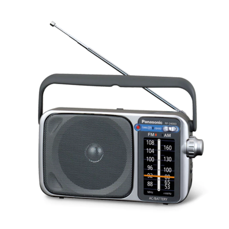 【指針情懷的數位進化】Panasonic RF-2400D 二波段可攜式收音機：10cm 大喇叭與自動頻率鎖定(AFC)，重溫純粹廣播的感動