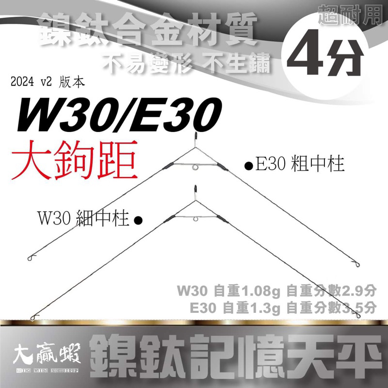 大贏蝦釣具】W30 E30 大鉤距天平30公分天平釣蝦天秤釣蝦天平大天平管付