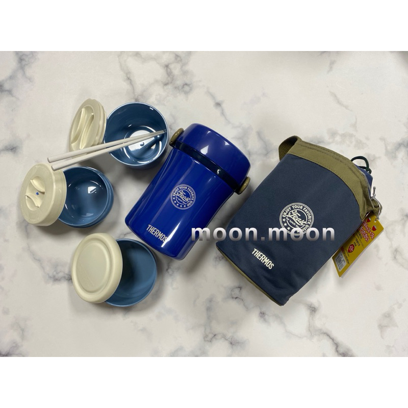 THERMO 膳魔師 JBC801 真空保溫 三層便當罐 便當盒 雙層保溫結構 不銹鋼真空保溫便當盒 附保溫袋 蝦皮購物