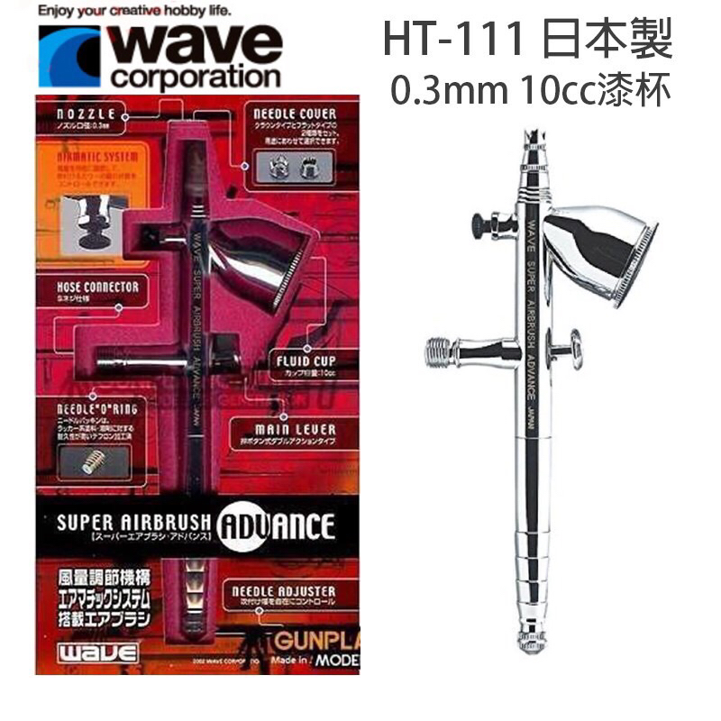 [魔洞殿堂]全新 現貨 日本製 WAVE 0.3mm HT-111 雙動 專業 高級模型噴筆 | 蝦皮購物