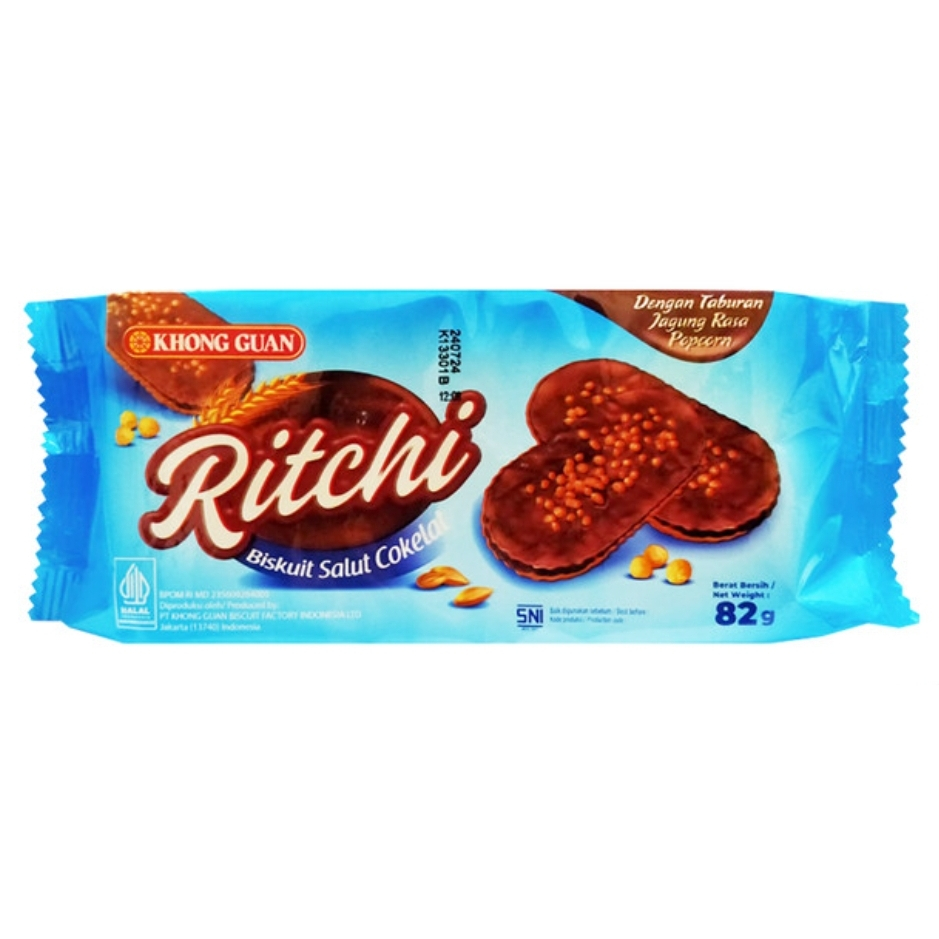 KHONG GUAN RITCHI BISKUIT SALUT COKELAT 可可風味餅乾 | 蝦皮購物