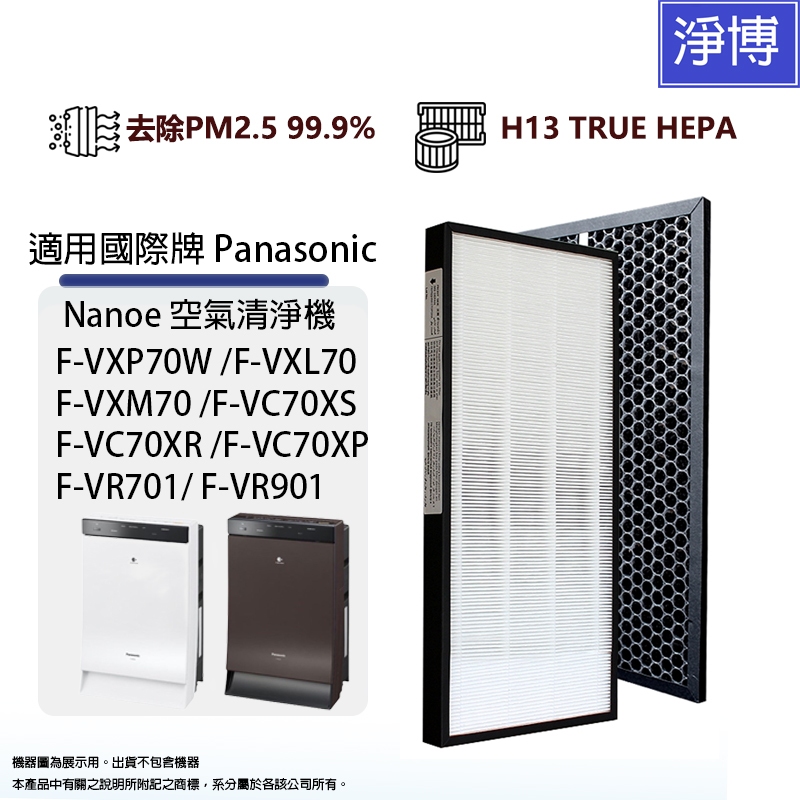 適用Panasonic國際牌F-VXP70W F-VXL70 F-VXM70 F-VC70XP 空氣清淨機濾