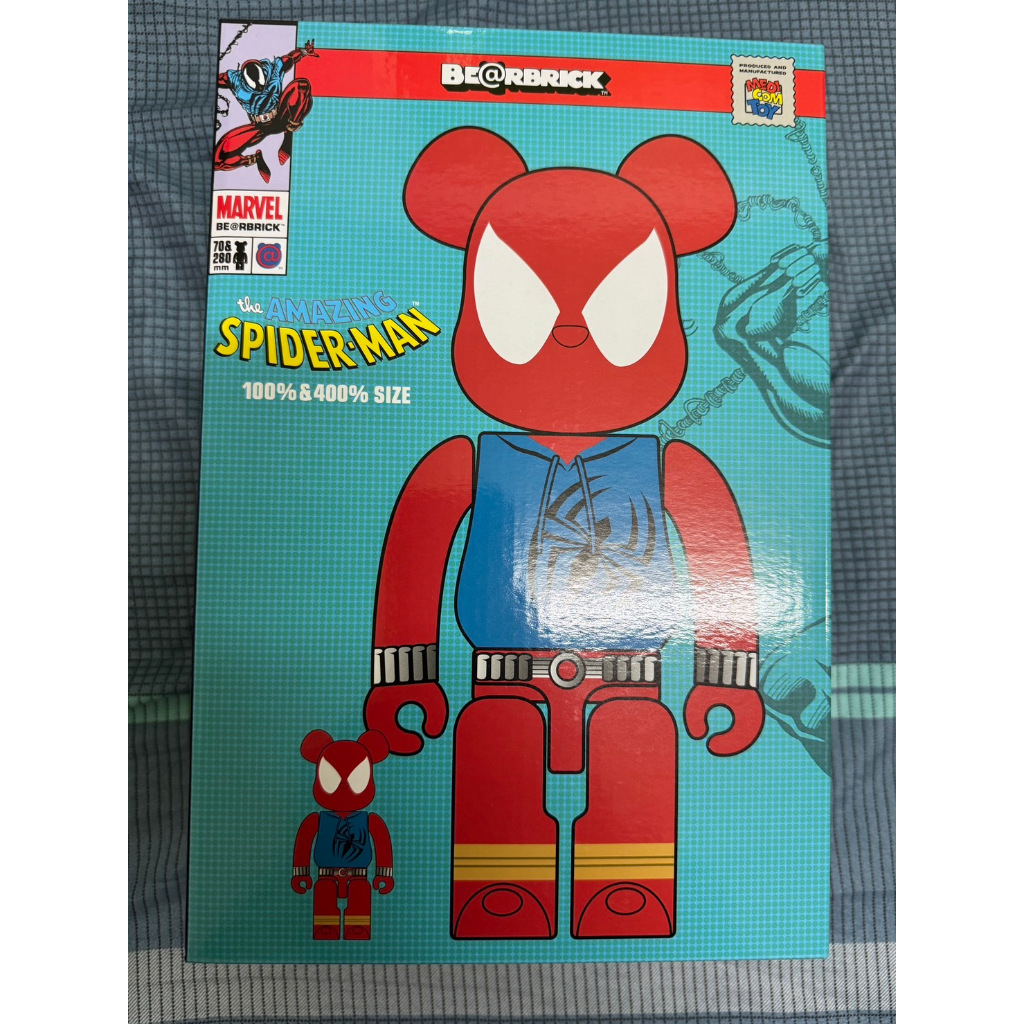 BE@RBRICK 少なかれ SPIDER-MAN BLACK COSTUME 1000％ ベアブリック スパイダーマン