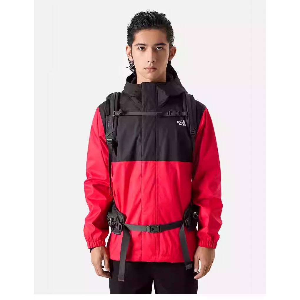 The north clearance face windbreaker red