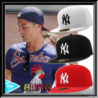 MLB棒球帽NY洋基帽子 反戴尺碼帽平檐帽 嘻哈街舞帽HIP-HOP男女通用 fihi